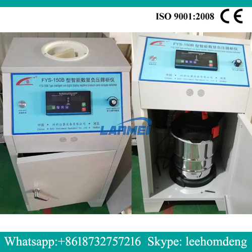 Cement negativt tryck sikt analys enhet